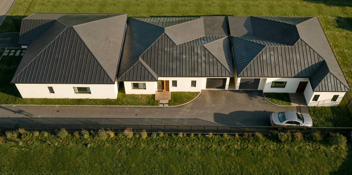 Aerial view of a multi-dwelling residential development design